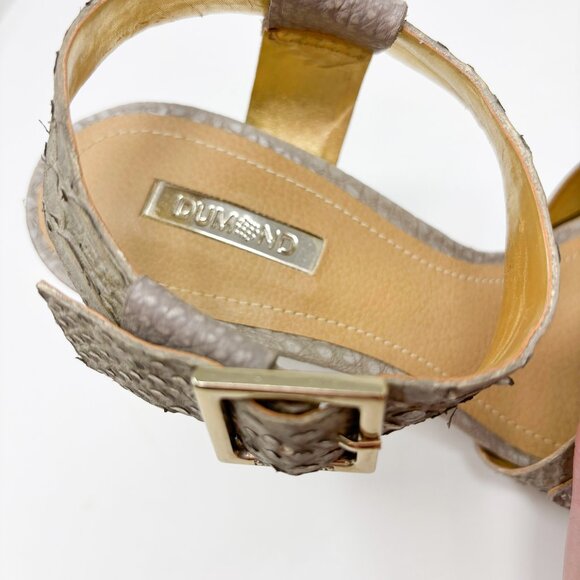 Dumond Snakeskin Leather High Heels - Picture 5 of 13